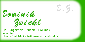 dominik zwickl business card